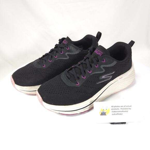 Skechers Go Run Athletic Running Lace Up Shoe Womens Size 9 129601W Black - Picture 1 of 9